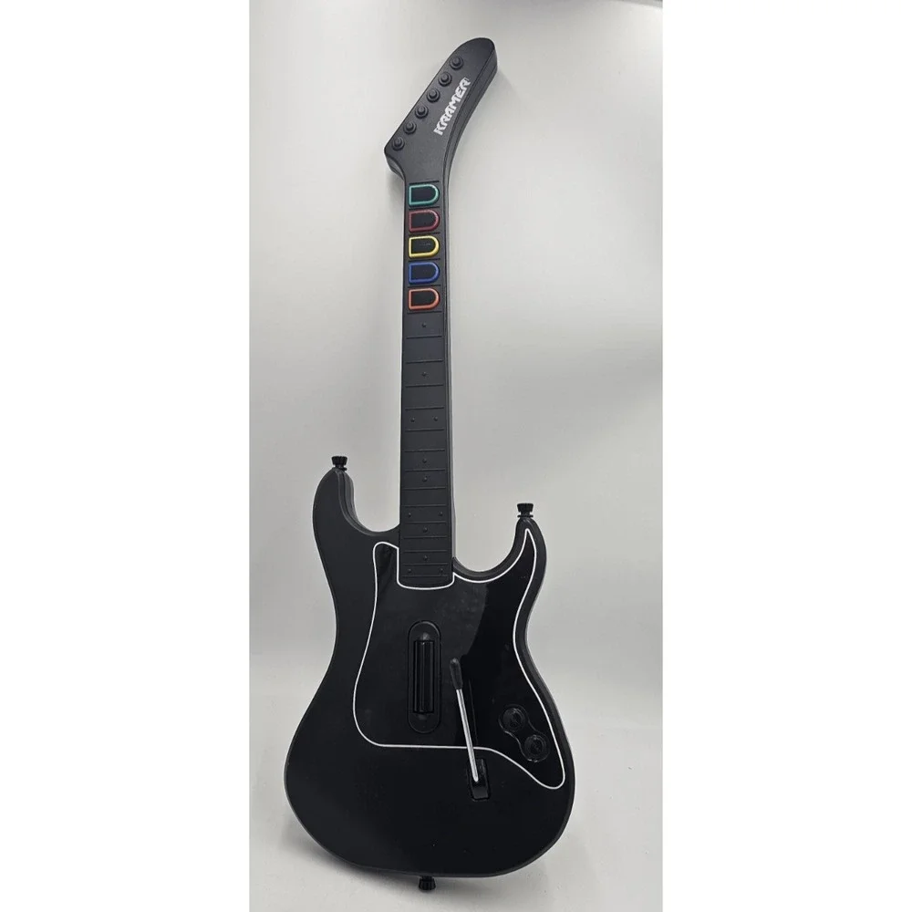 Red Octane Kramer Striker PS2 Black Guitar Hero Controller 95433.805 Untested